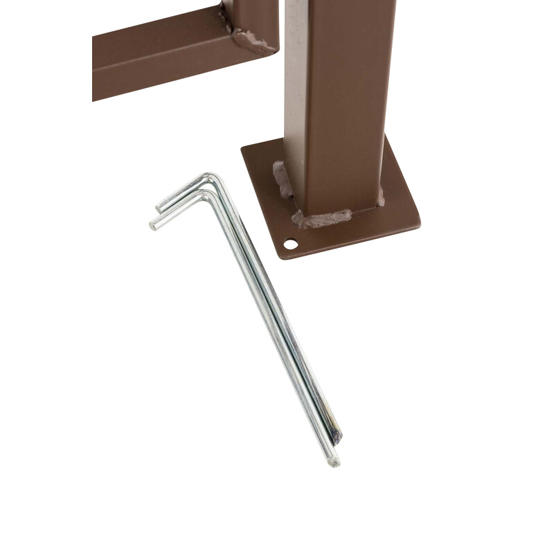 Elegant rosenbåge med grind i hållbart järn för trädgård