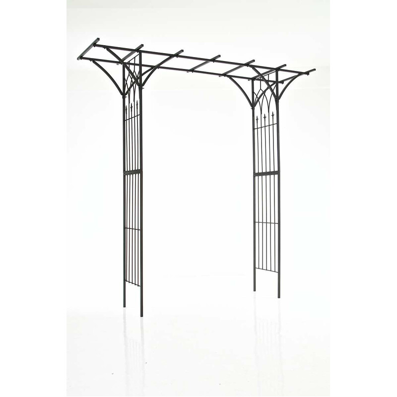 Rosenbåge i massivt järn för trädgård och evenemang