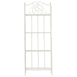 Lantlig hopfällbar hylla i robust järn med antik känsla