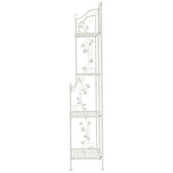 Lantlig hopfällbar hylla i robust järn med antik känsla