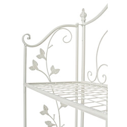 Lantlig hopfällbar hylla i robust järn med antik känsla