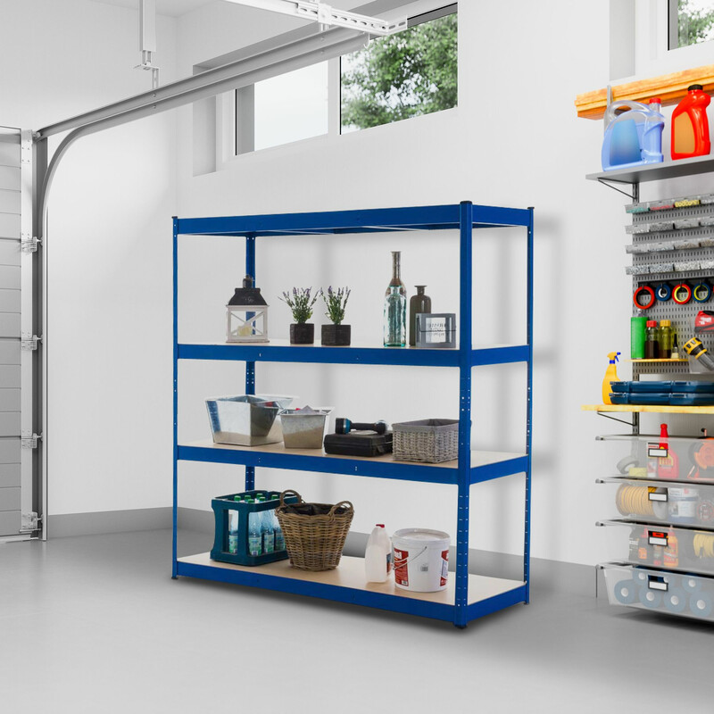 Kraftigt hyllsystem för tung förvaring, justerbara hyllplan