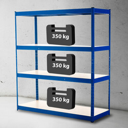 Kraftigt hyllsystem för tung förvaring, justerbara hyllplan
