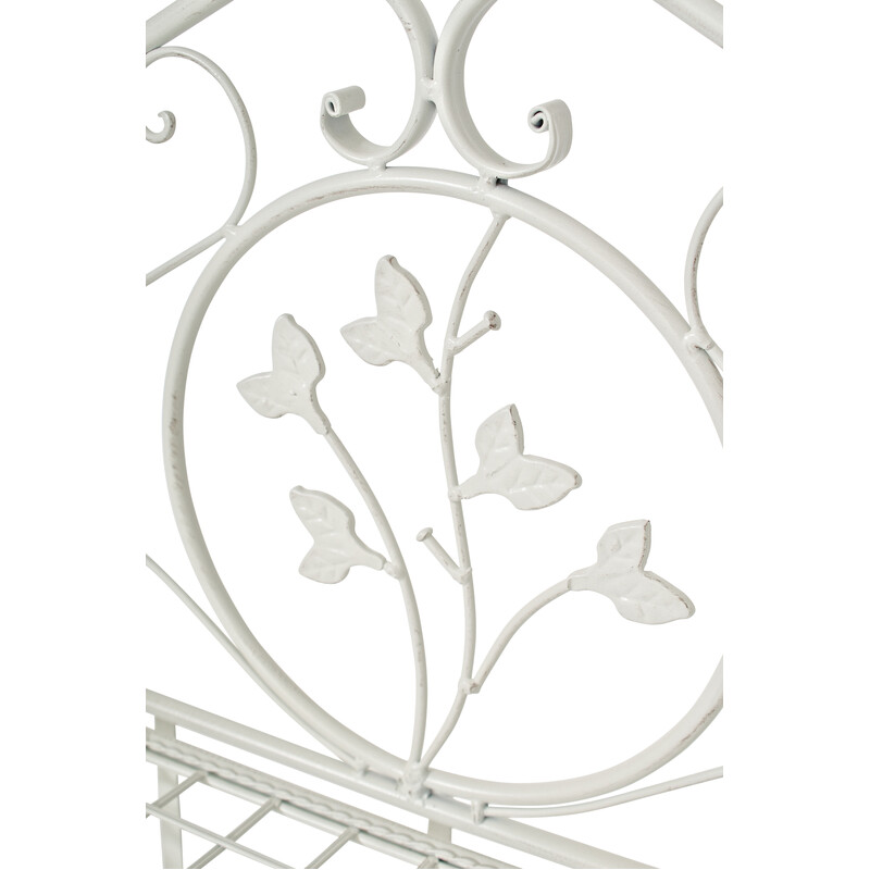 Lantlig hopfällbar hylla i robust järn med antik känsla