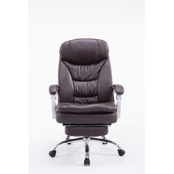 Ergonomisk XL-kontorsstol med justerbart fotstöd och konstläder