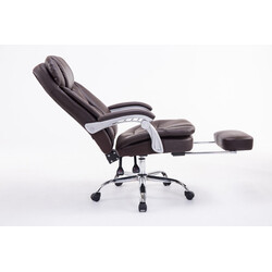 Ergonomisk XL-kontorsstol med justerbart fotstöd och konstläder