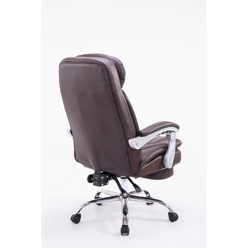 Ergonomisk XL-kontorsstol med justerbart fotstöd och konstläder