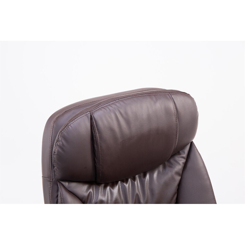 Ergonomisk XL-kontorsstol med justerbart fotstöd och konstläder