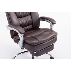 Ergonomisk XL-kontorsstol med justerbart fotstöd och konstläder