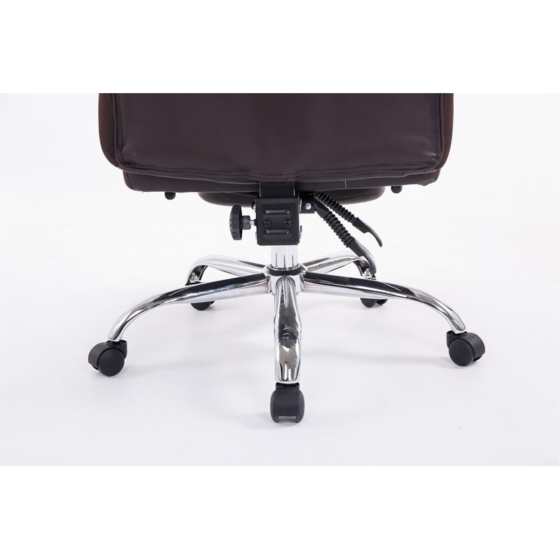 Ergonomisk XL-kontorsstol med justerbart fotstöd och konstläder