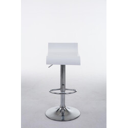 Elegant justerbar barstol i trä med kromad stomme