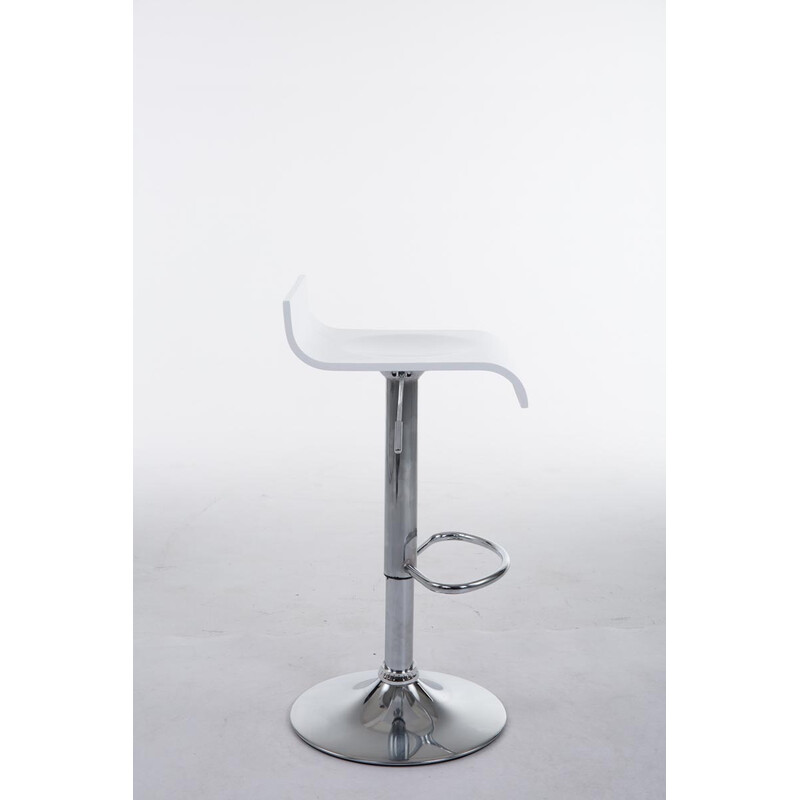 Elegant justerbar barstol i trä med kromad stomme