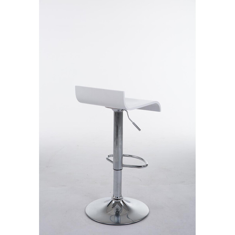 Elegant justerbar barstol i trä med kromad stomme