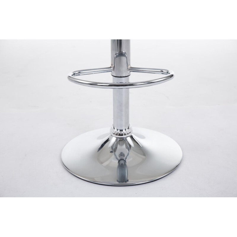 Elegant justerbar barstol i trä med kromad stomme