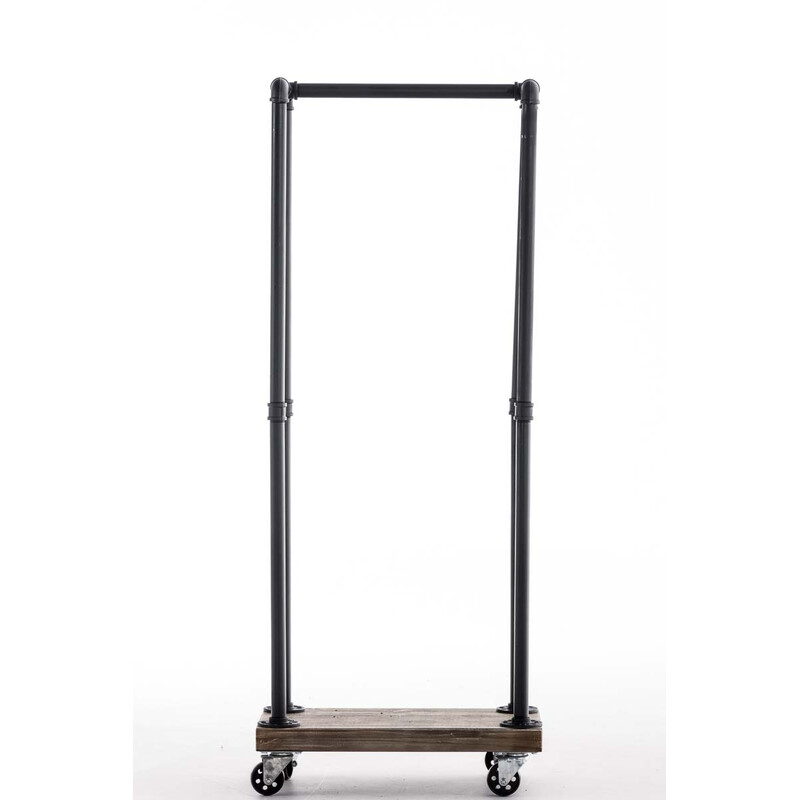 Elegant vedställning med hjul och robust metallram