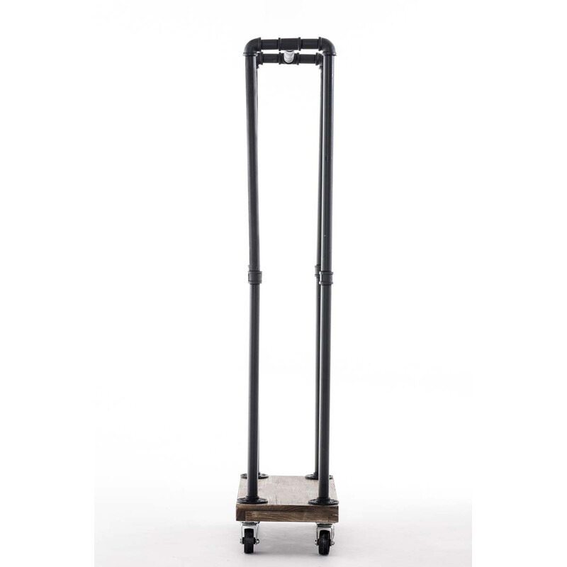 Elegant vedställning med hjul och robust metallram