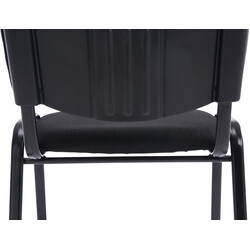 Stapelbar konferensstol med vadderad sits och metallram