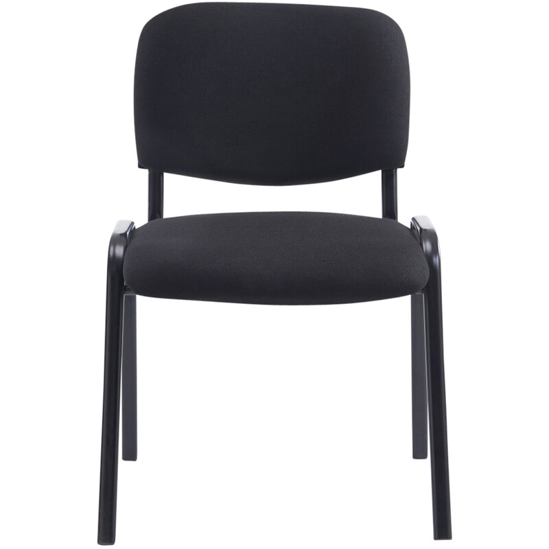 Stapelbar konferensstol med vadderad sits och metallram