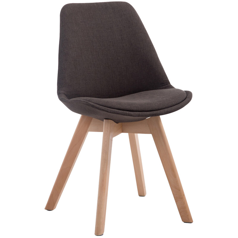 Elegant matstol med vadderad sits och bokträstomme