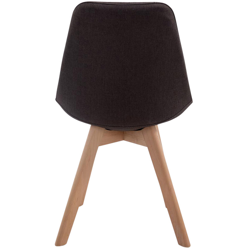 Elegant matstol med vadderad sits och bokträstomme