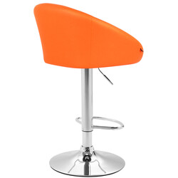 Elegant justerbar barstol med konstläder och fotstöd