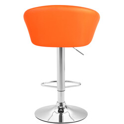 Elegant justerbar barstol med konstläder och fotstöd