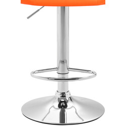 Elegant justerbar barstol med konstläder och fotstöd