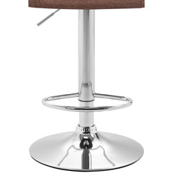 Höjdjusterbar Miami barstol i tyg med fotstöd