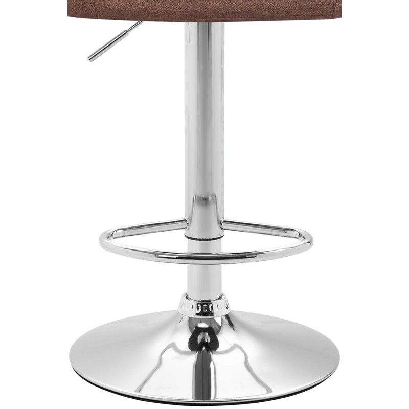 Höjdjusterbar Miami barstol i tyg med fotstöd