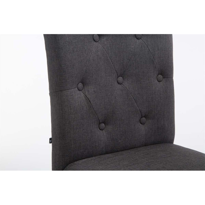 Stilren barstol i gummiträ med klädd sits och ryggstöd