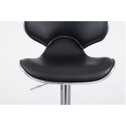 Justerbar barstol i konstläder med kromad bas