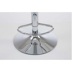 Justerbar barstol i konstläder med kromad bas