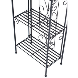 Lantlig hopfällbar hylla i robust järnrör med dekorationer