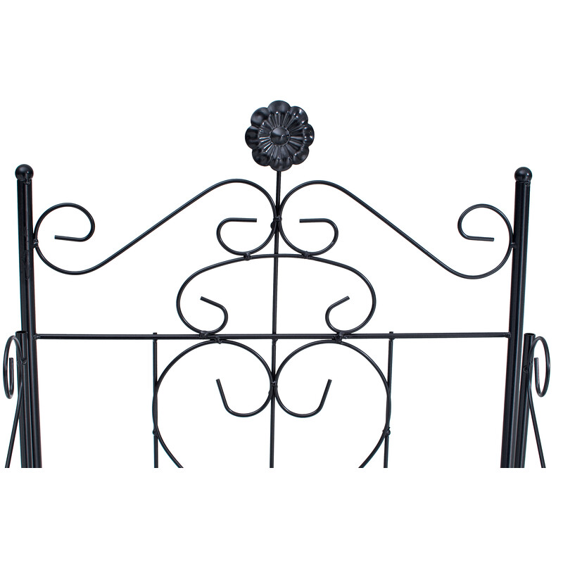 Lantlig hopfällbar hylla i robust järnrör med dekorationer