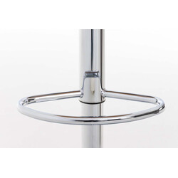 Elegant höj- och sänkbar barstol i konstläder och kromad metall