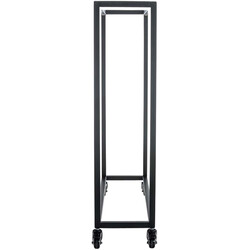 Elegant vedställ med hjul i rostfritt stål eller svart metall