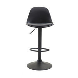 Modern justerbar barstol i konstläder med metallstativ