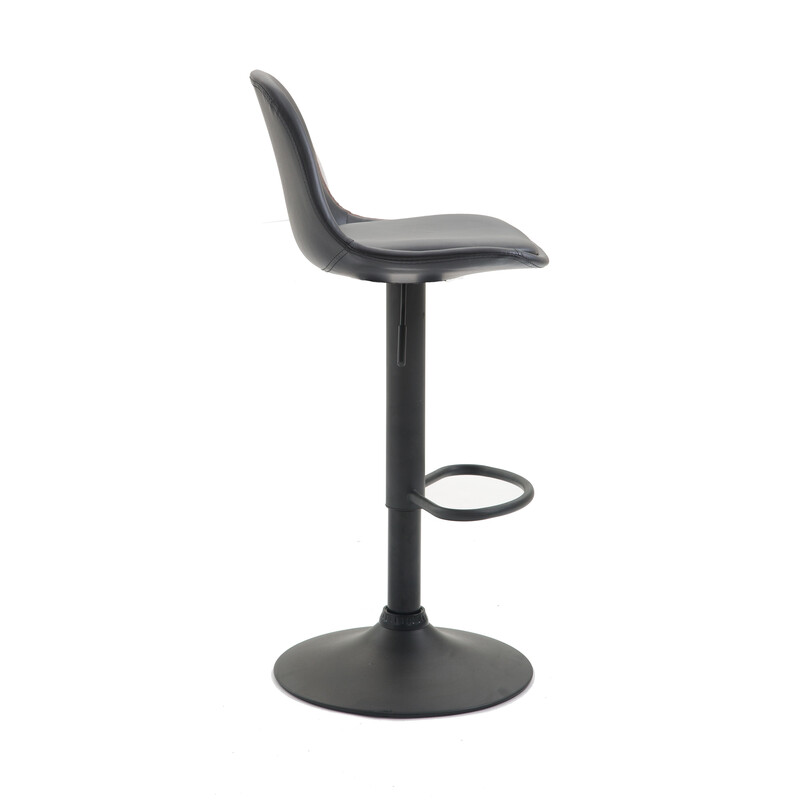 Modern justerbar barstol i konstläder med metallstativ