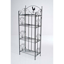 Hopfällbar metallhylla med lantlig design och hög hållbarhet