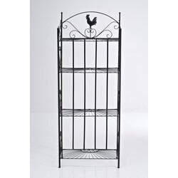 Hopfällbar metallhylla med lantlig design och hög hållbarhet