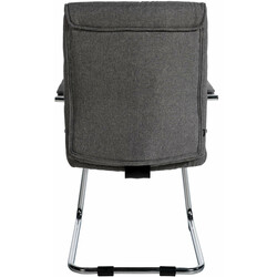 Elegant ergonomisk besöksstol med kromad metallram