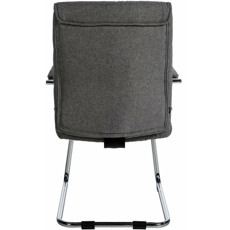 Elegant ergonomisk besöksstol med kromad metallram