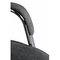 Elegant ergonomisk besöksstol med kromad metallram