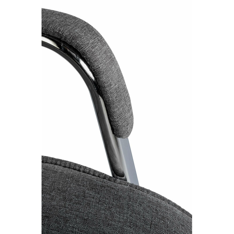 Elegant ergonomisk besöksstol med kromad metallram