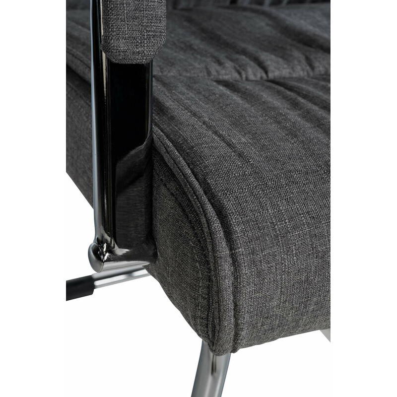 Elegant ergonomisk besöksstol med kromad metallram