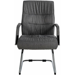 Elegant ergonomisk besöksstol med kromad metallram