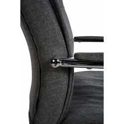 Elegant ergonomisk besöksstol med kromad metallram