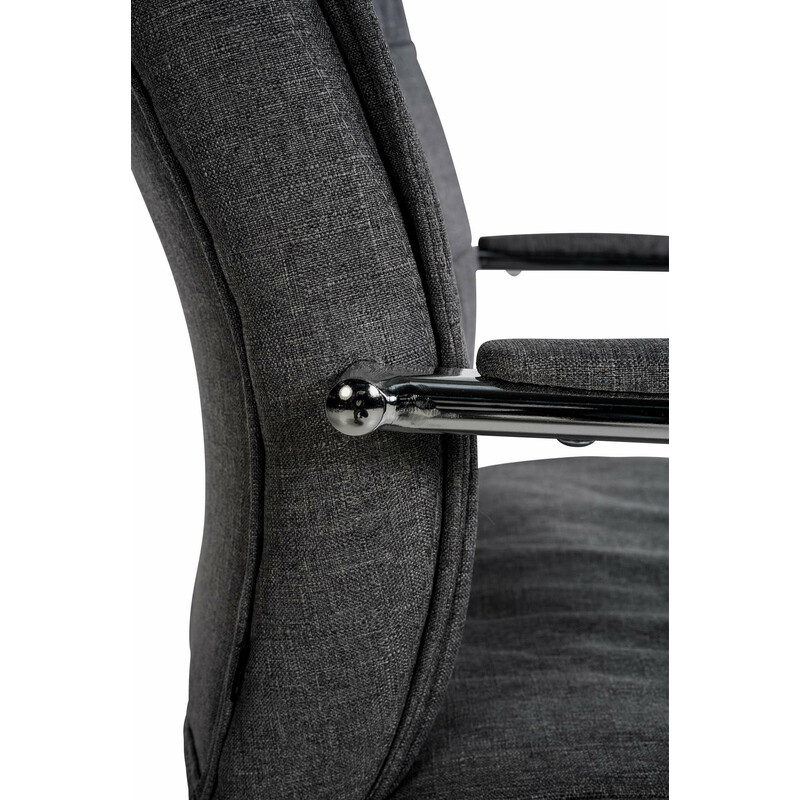 Elegant ergonomisk besöksstol med kromad metallram