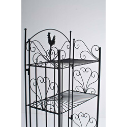 Hopfällbar metallhylla med lantlig design och hög hållbarhet