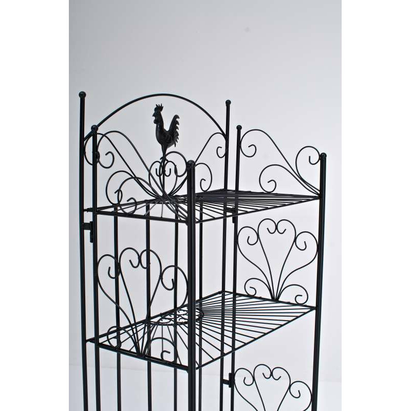 Hopfällbar metallhylla med lantlig design och hög hållbarhet